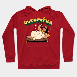 Funny Chubby Cleopatra Egyptian Queen Eating Funny Meme Hoodie